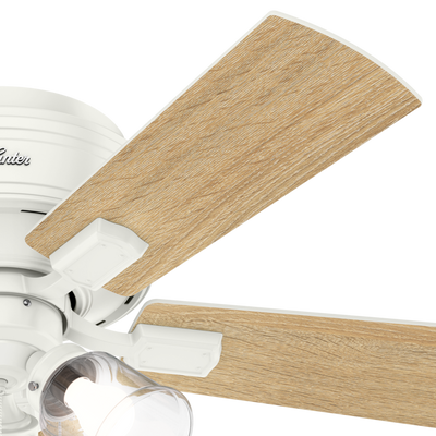 42 inch Crestfield Fresh White Low Profile Ceiling Fan with LED Light Kit and Pull Chain