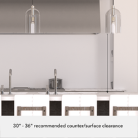 Lochemeade 9-inch 1-light Brushed Nickel Pendant with Clear Seeded Glass