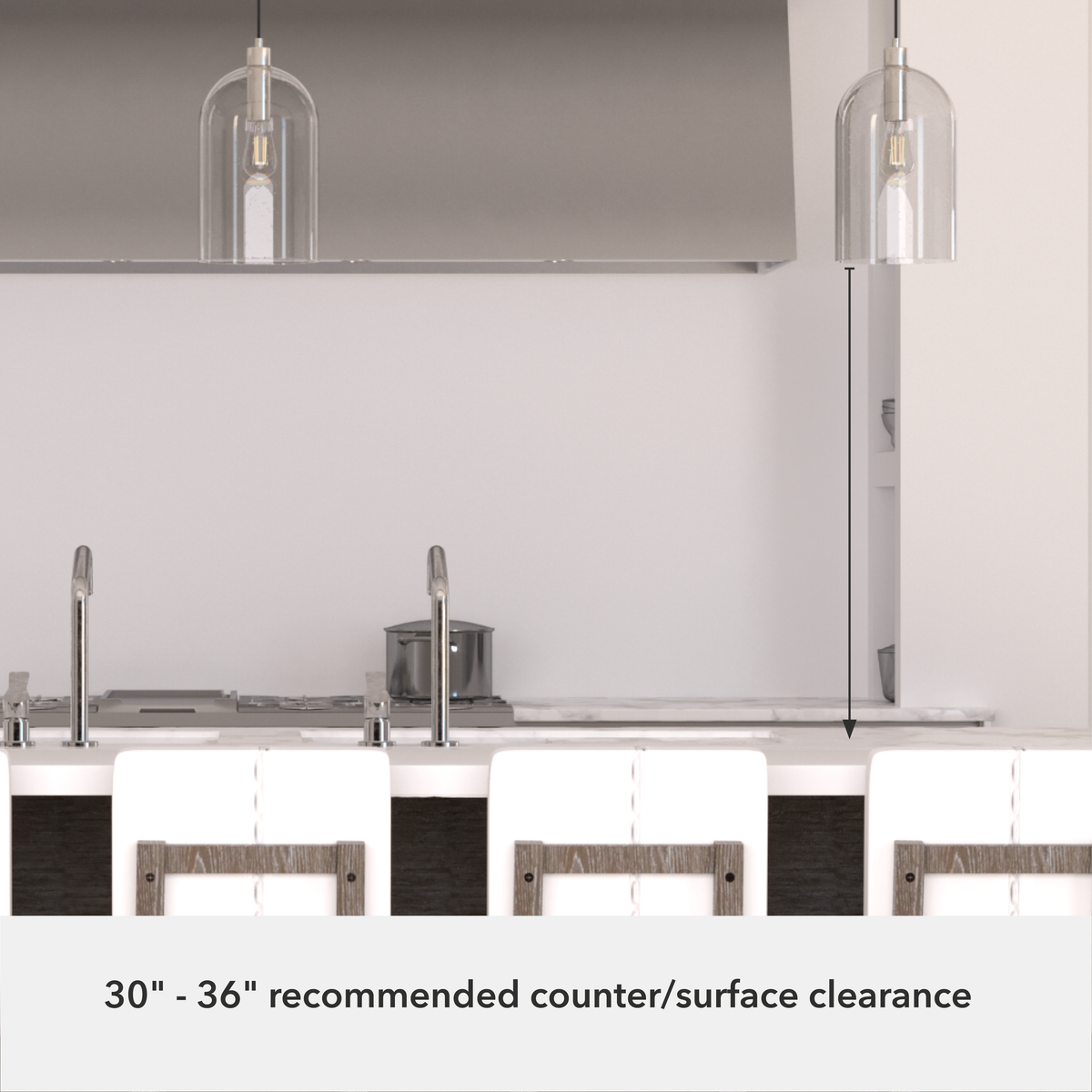 Lochemeade 9-inch 1-light Brushed Nickel Pendant with Clear Seeded Glass