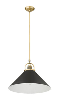 18.1'' Artistan Vintage Brass/Matte Black 1 Light Pendant