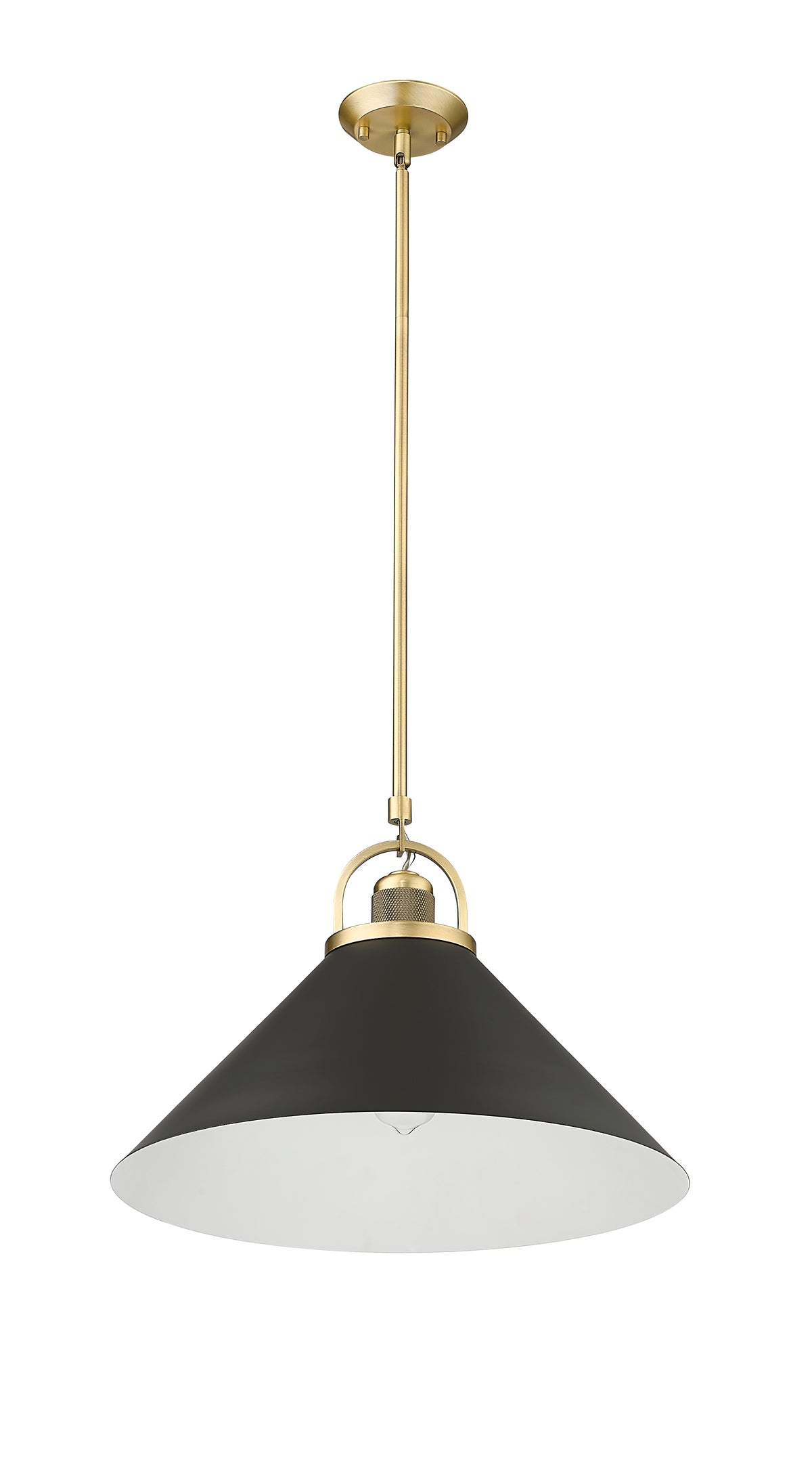 18.1'' Artistan Vintage Brass/Matte Black 1 Light Pendant