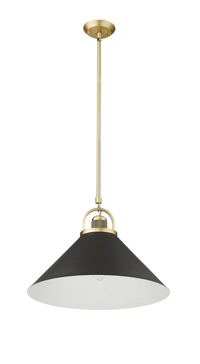 18.1'' Artistan Vintage Brass/Matte Black 1 Light Pendant