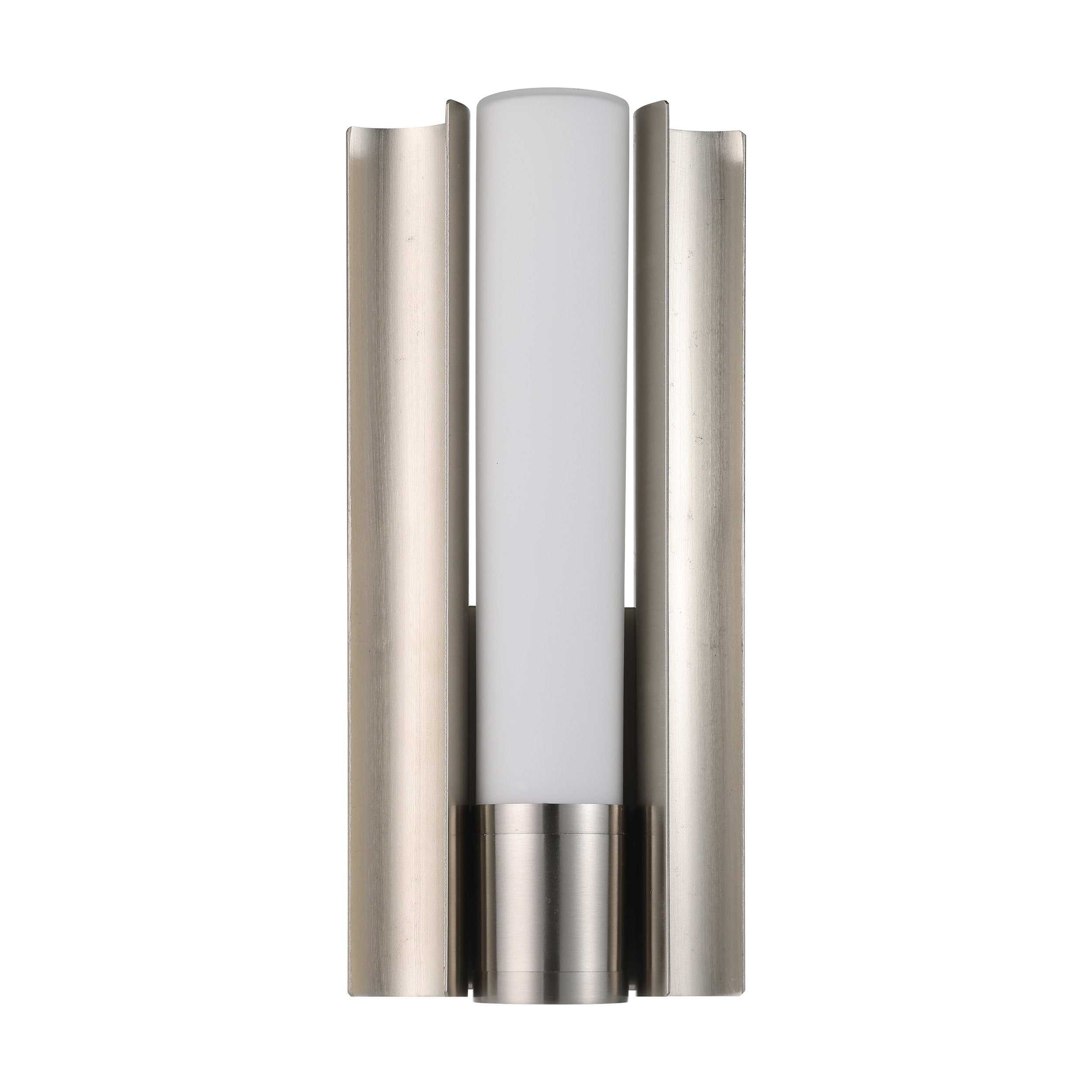 Colton 12-inch 1-light Brushed Nickel 5CCT LED Vanity Light with Etched Opal Glass Shade