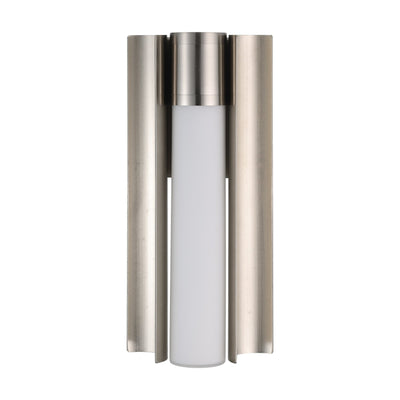 Colton 12-inch 1-light Brushed Nickel 5CCT LED Vanity Light with Etched Opal Glass Shade