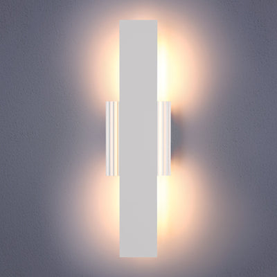Jacks 22-inch Textured White 5CCT LED Exterior Wall Sconce