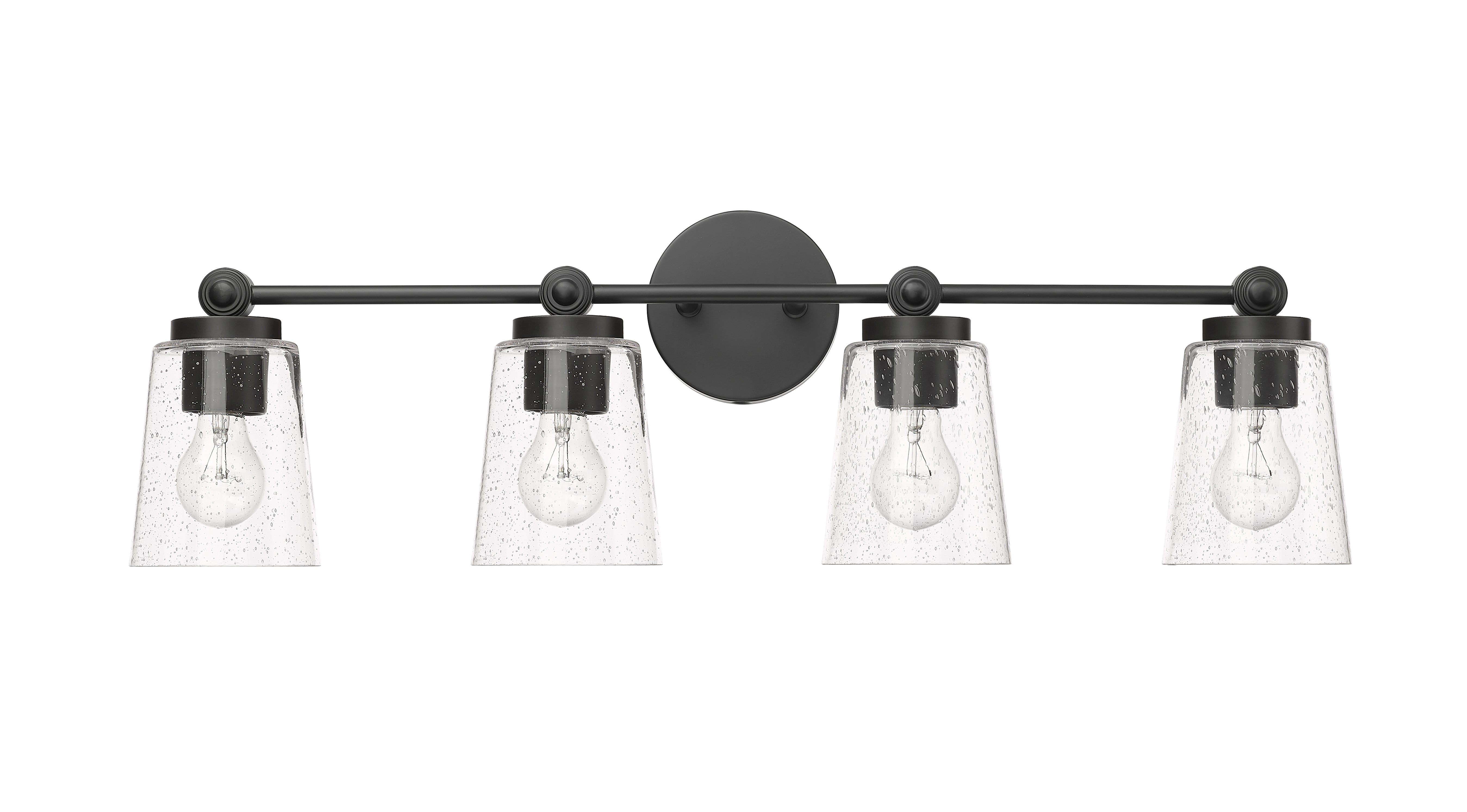30.5'' Lauryn Matte Black 4 Light Bath Vanity