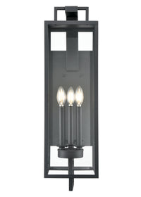 8'' Lamont Textured Black 3 Light Wall Sconce
