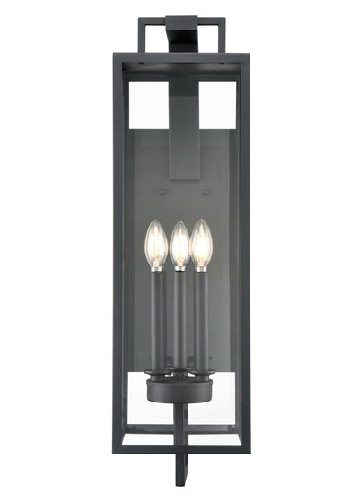 8'' Lamont Textured Black 3 Light Wall Sconce
