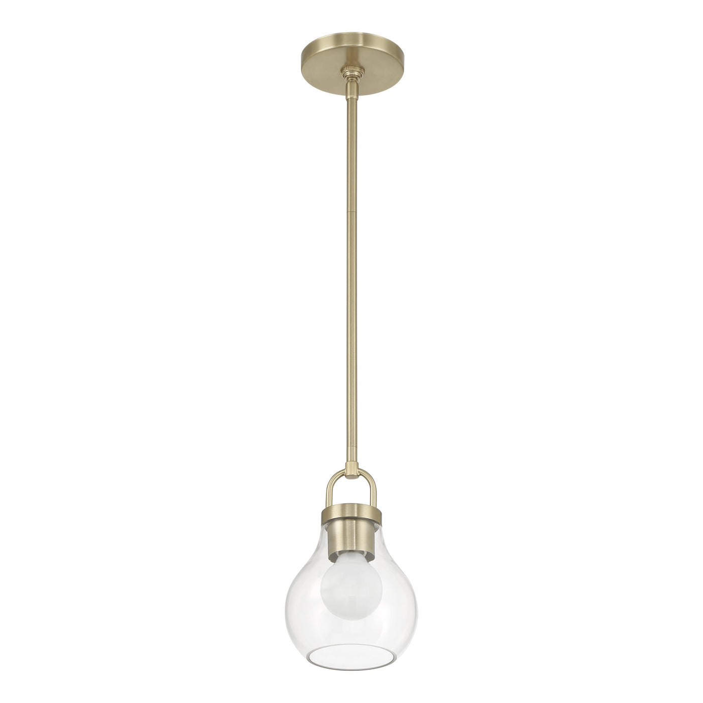 Mansfield 6-inch 1-light Champagne Gold Pendant Light with Clear Glass Shade