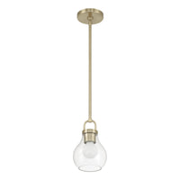Mansfield 6-inch 1-light Champagne Gold Pendant Light with Clear Glass Shade