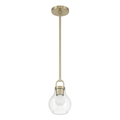 Mansfield 6-inch 1-light Champagne Gold Pendant Light with Clear Glass Shade