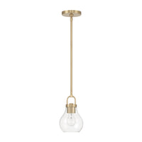 Mansfield 6-inch 1-light Champagne Gold Pendant Light with Clear Glass Shade