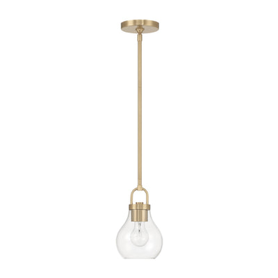 Mansfield 6-inch 1-light Champagne Gold Pendant Light with Clear Glass Shade