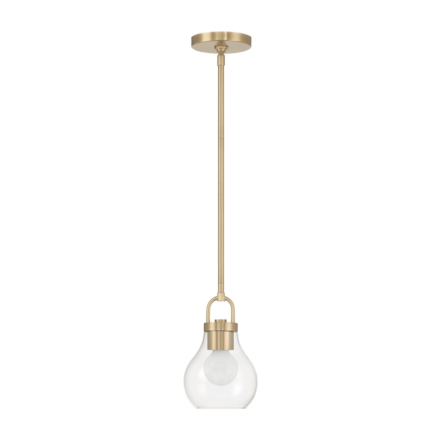 Mansfield 6-inch 1-light Champagne Gold Pendant Light with Clear Glass Shade