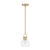 Mansfield 6-inch 1-light Champagne Gold Pendant Light with Clear Glass Shade