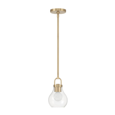Mansfield 6-inch 1-light Champagne Gold Pendant Light with Clear Glass Shade