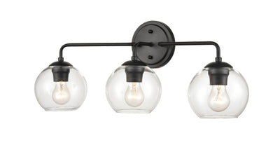 25.5'' Solmer Matte Black 3 Light Bath Vanity