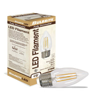 B11 4.5W Dimmable Clear Filament LED Light Bulb with E26 Base, 2700K, 350 Lumens, 4-Pack