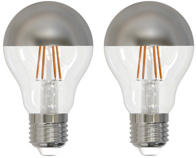 Half Series A19 4.5W Dimmable White Filament LED Light Bulb with E26 Base, 2700K, 360 Lumens, 2-Pack