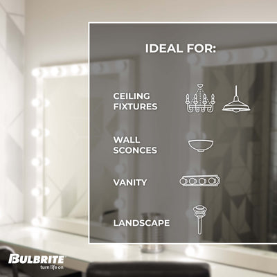 ST15 4W Dimmable Milky Filament LED Light Bulb with E12 Base, 3000K, 400 Lumens, 4-Pack