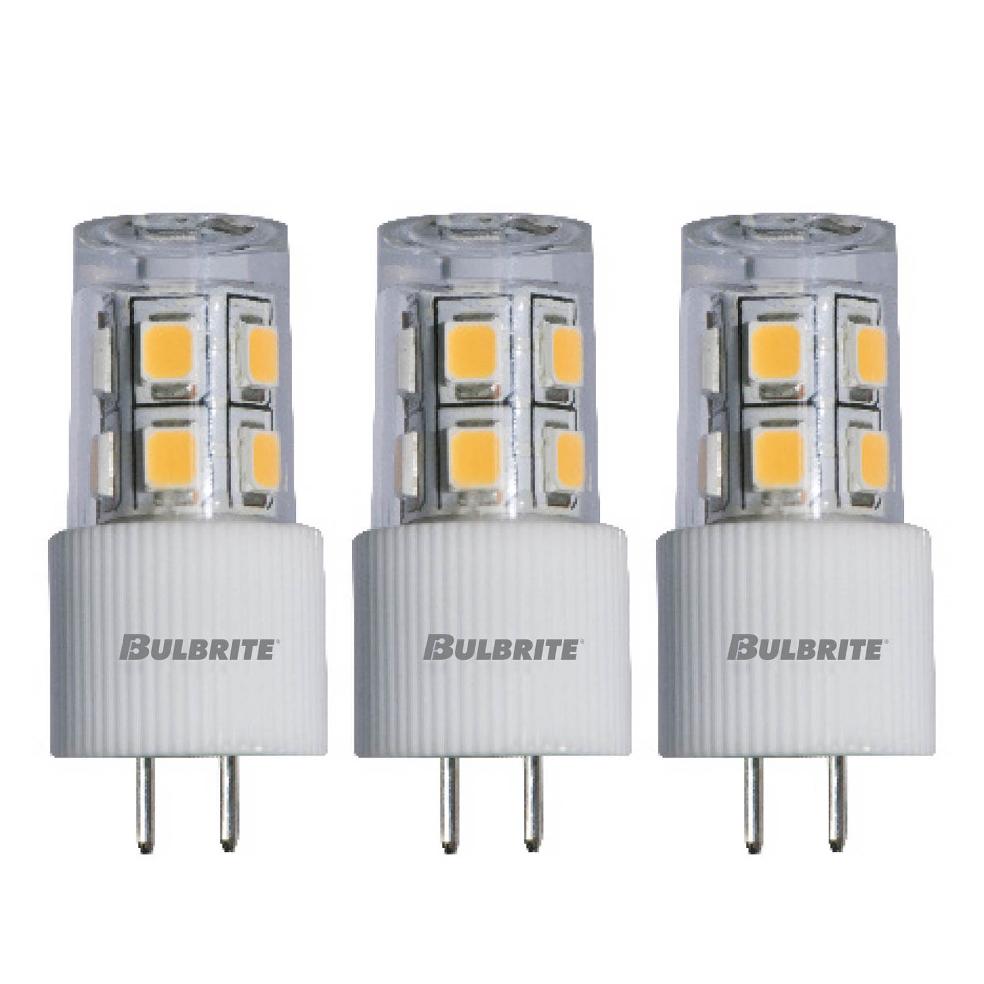 JC 2W Non-Dimmable Clear LED Light Bulb with G4 Base, 2700K, 180 Lumens, 12V, 3-Pack