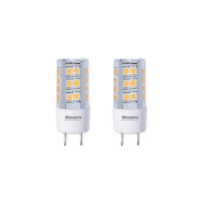 T6 4.5W Dimmable Clear LED Light Bulb with GY8 Base, 2700K, 400 Lumens, 2-Pack