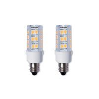 T6 4.5W Dimmable Clear LED Light Bulb with E12 Base, 2700K, 400 Lumens, 2-Pack