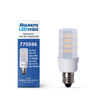 T6 4.5W Dimmable Frost LED Light Bulb with E12 Base, 2700K, 340 Lumens, 2-Pack