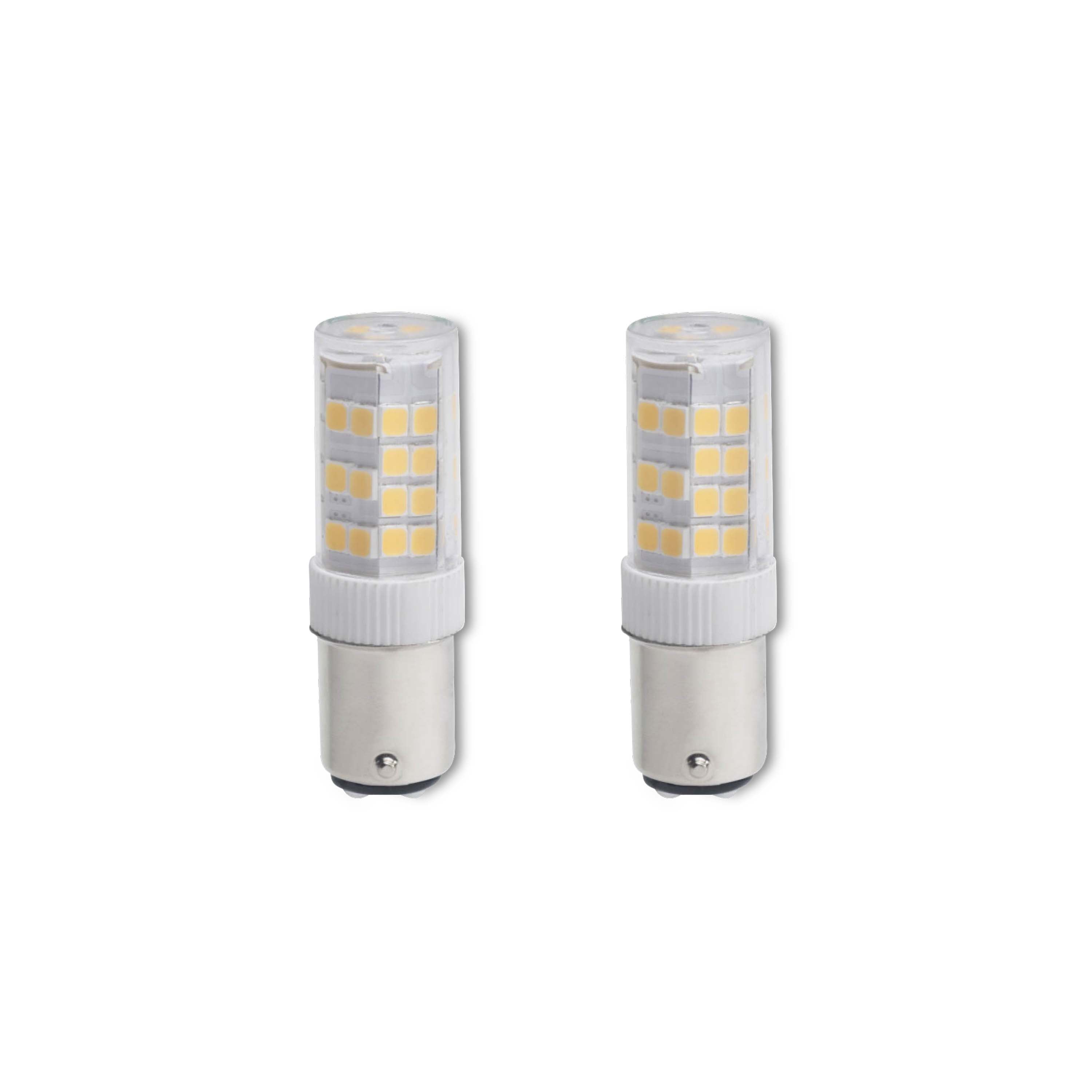 T5 4.5W Dimmable Clear LED Light Bulb with BA15d Base, 3000K, 400 Lumens, 2-Pack