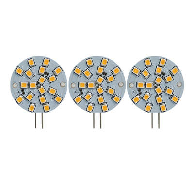 WAFER 2.8W Non-Dimmable LED Light Bulb with G4 Base, 2700K, 280 Lumens, 12V, 3-Pack