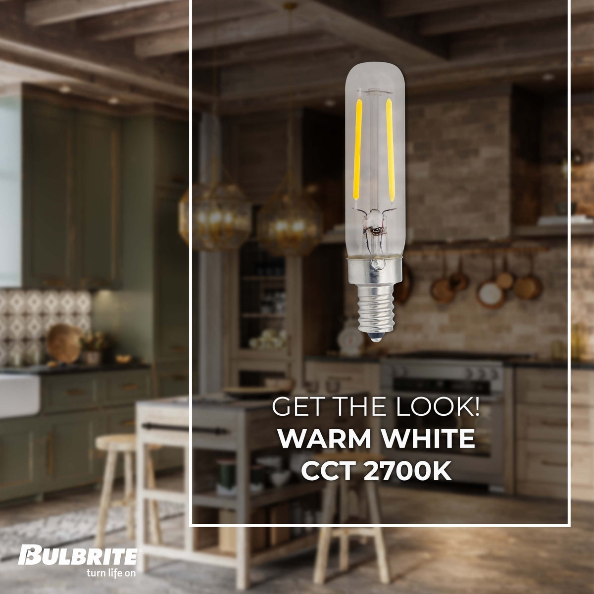T6 2.5W Dimmable Clear Filament LED Light Bulb with E12 Base, 2700K, 250 Lumens, 6-Pack