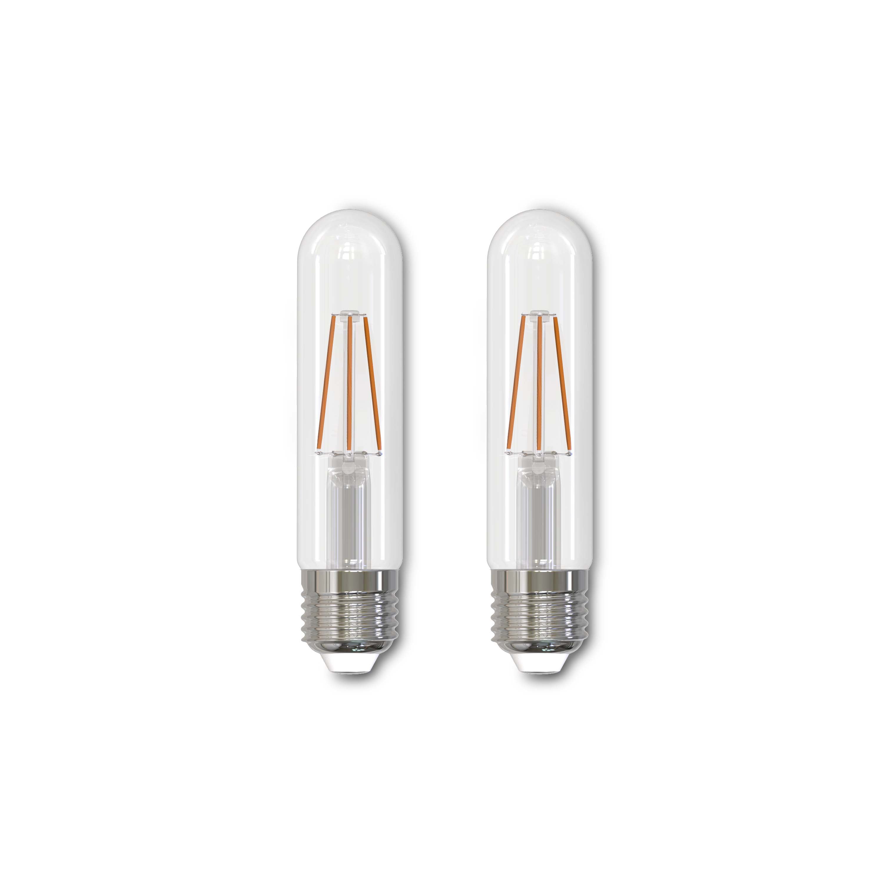 T9 5W Dimmable Clear Filament LED Light Bulb with E26 Base, 2700K, 400 Lumens, 2-Pack