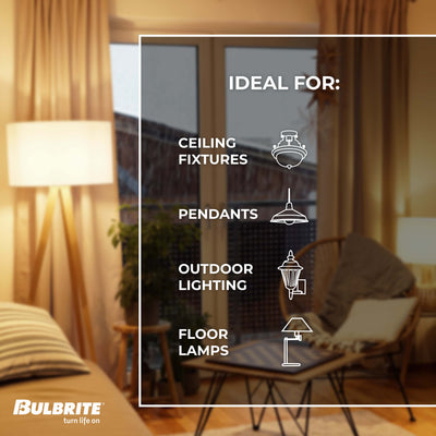 G40 8.5W Dimmable Milky Filament LED Light Bulb with E26 Base, 2700K, 800 Lumens, 4-Pack