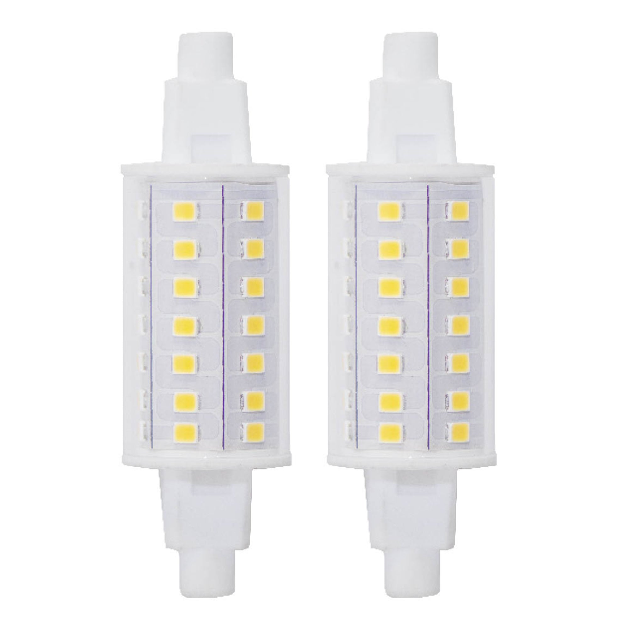 J-TYPE 6W Dimmable LED Light Bulb with R7S Base, 3000K, 550 Lumens, 2-Pack
