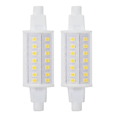 J-TYPE 6W Dimmable LED Light Bulb with R7S Base, 3000K, 550 Lumens, 2-Pack