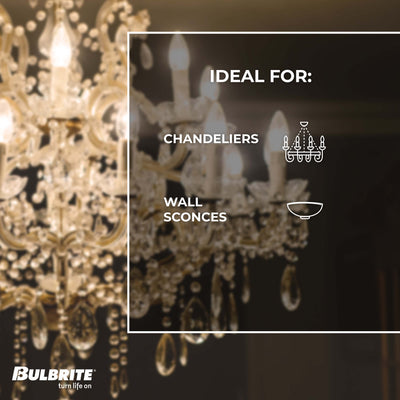 B11 4.1W Dimmable Clear Filament LED Light Bulb with E12 Base, 2700K, 400 Lumens, 6-Pack