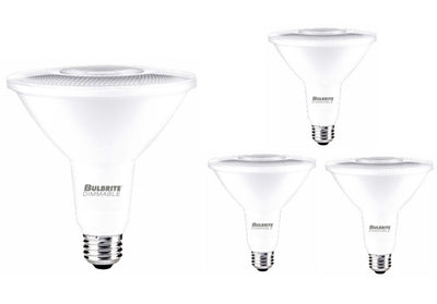 PAR38 15W Dimmable White LED Light Bulb with E26 Base, 4000K, 1200 Lumens, Flood, 4-Pack