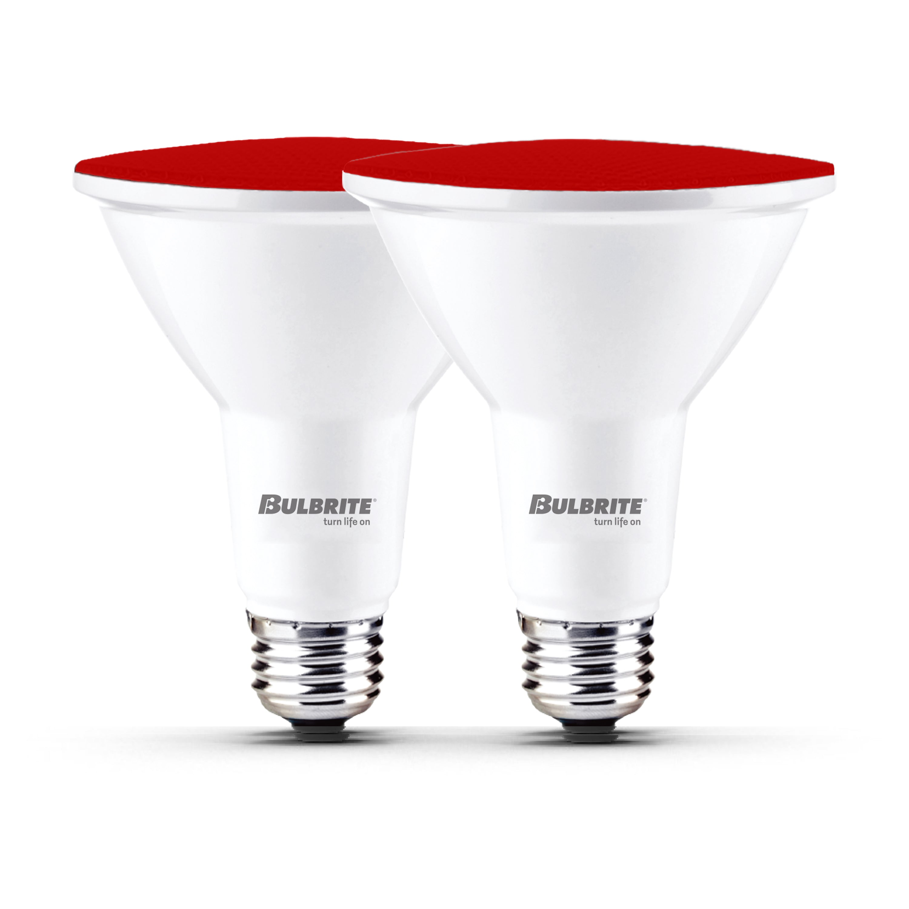 PAR38 15W Dimmable Red LED Light Bulb with E26 Base, Very Wide Flood, 2-Pack