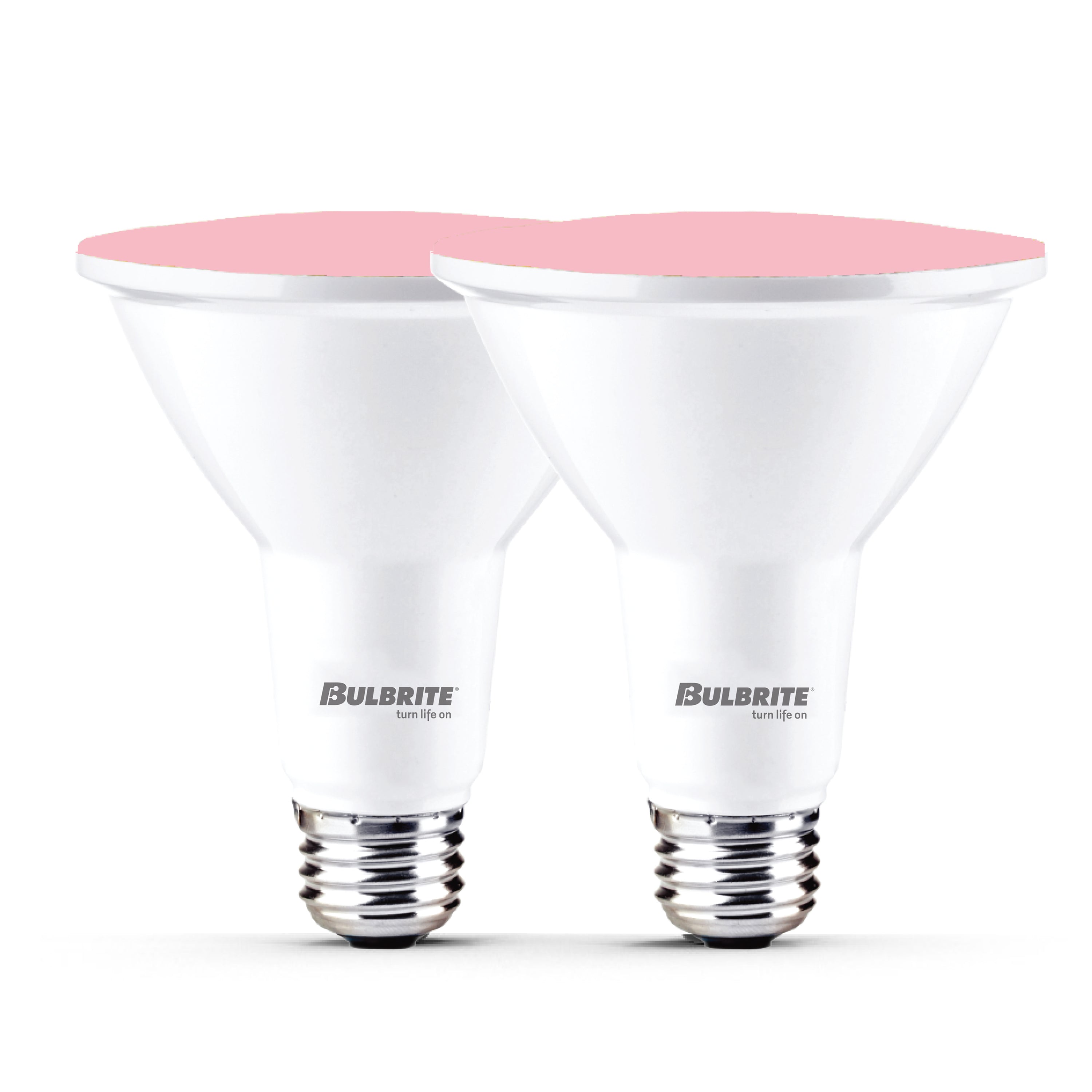 PAR38 15W Dimmable Pink LED Light Bulb with E26 Base, Very Wide Flood, 2-Pack