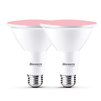 PAR38 15W Dimmable Pink LED Light Bulb with E26 Base, Very Wide Flood, 2-Pack