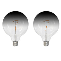 G40 4.5W Dimmable Clear/Smoke Filament LED Light Bulb with E26 Base, 3000K, 200 Lumens, 2-Pack