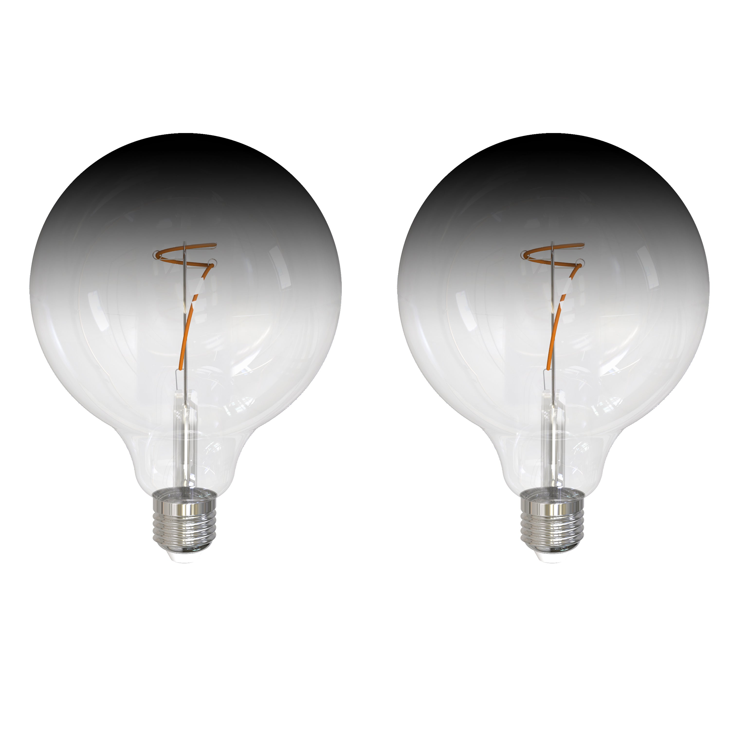 G40 4.5W Dimmable Clear/Smoke Filament LED Light Bulb with E26 Base, 3000K, 200 Lumens, 2-Pack