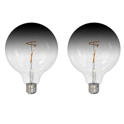 G40 4.5W Dimmable Clear/Smoke Filament LED Light Bulb with E26 Base, 3000K, 200 Lumens, 2-Pack