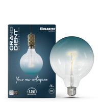 G40 4.5W Dimmable Blue Filament LED Light Bulb with E26 Base, 3000K, 200 Lumens, 2-Pack