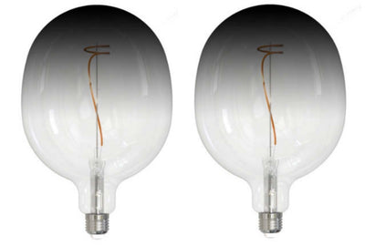 C53 4.5W Dimmable Clear/Smoke Filament LED Light Bulb with E26 Base, 3000K, 200 Lumens, 2-Pack