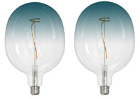 C53 4.5W Dimmable Blue Filament LED Light Bulb with E26 Base, 3000K, 200 Lumens, 2-Pack