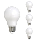 A19 7W Dimmable Milky Filament LED Light Bulb with E26 Base, 4000K, 800 Lumens, 4-Pack