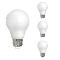 A19 14W Dimmable Milky Filament LED Light Bulb with E26 Base, 4000K, 1400 Lumens, 4-Pack