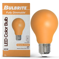 A19 4.5W Dimmable Ceramic Anver Filament LED Light Bulb with E26 Base, 10-Pack