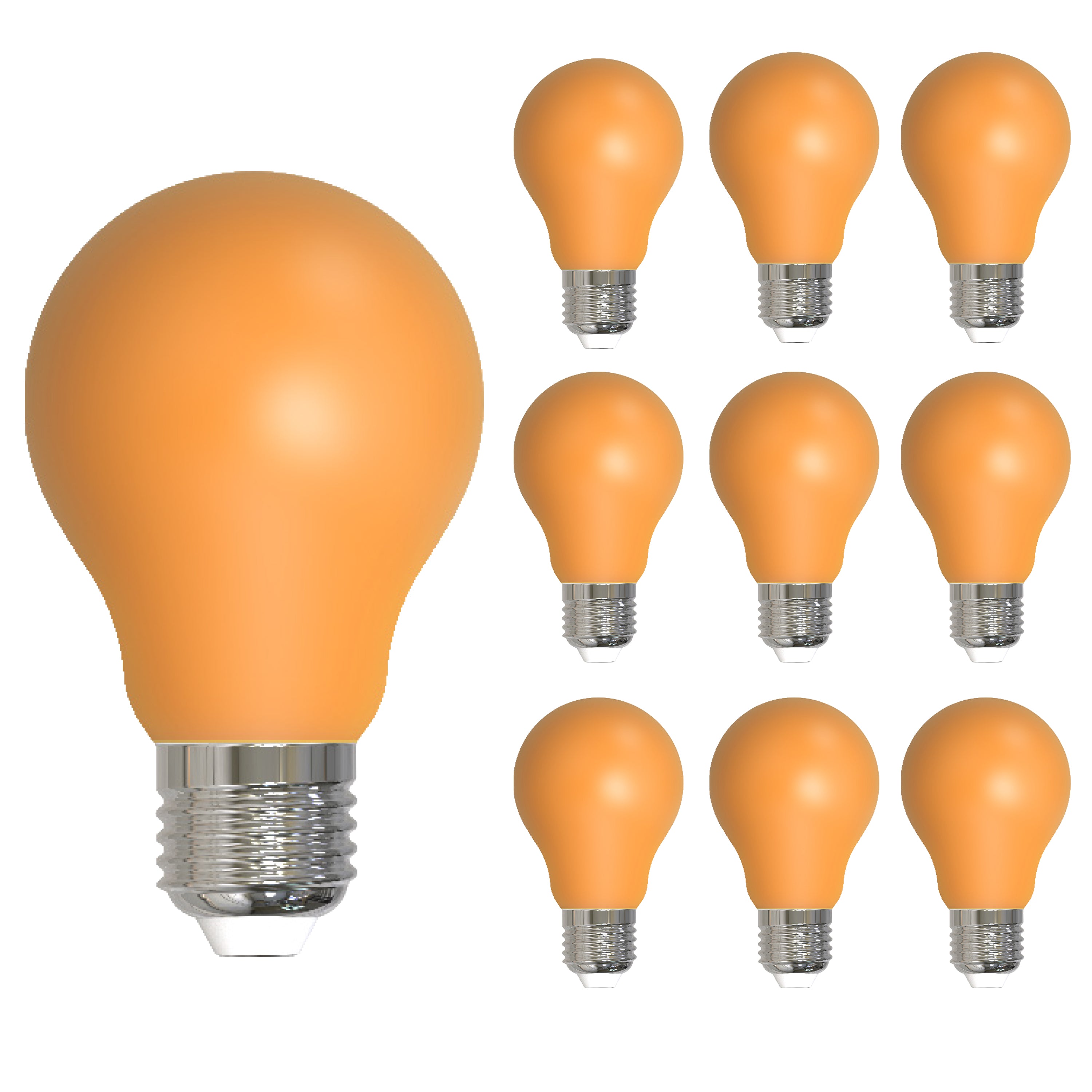 A19 4.5W Dimmable Ceramic Anver Filament LED Light Bulb with E26 Base, 10-Pack